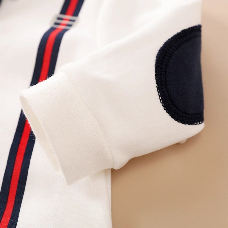 PatPat 2020 New Spring and Autumn Cotton Crawling Baby Boy Grace Imitation Long Sleeve Gentleman Bow Tie Jumpsuit Baby Clothes