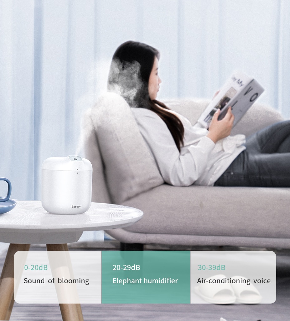 Baseus Humidifier Air Humidifier Purifying For Home Office Large Capacity Humidificador With LED Lamp Fogger Mist Maker
