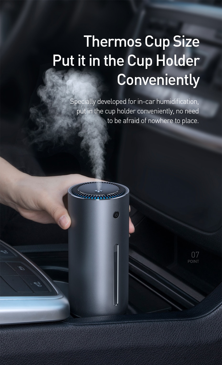 Baseus 300ml Air Humidifier Car Aroma Diffuser for Home Office Car Air Purifier Nano Spray Mute Clean Air Care