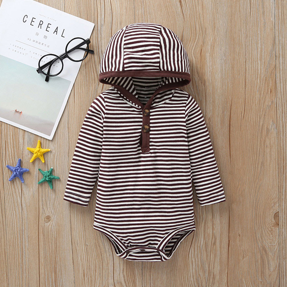 PatPat 3pcs Bear and Stripe Long-sleeve Baby Set