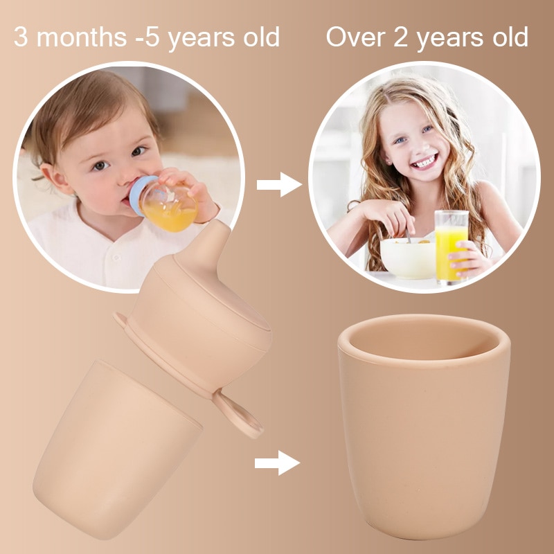 Portable Drinkware Baby Food Storage Snacks Cup Infant BPA Free Sippy Cup Silicone Feeding Accession For Kids Christmas gift