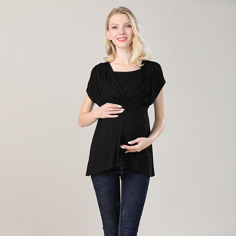 Solid Colors Breastfeeding Tops