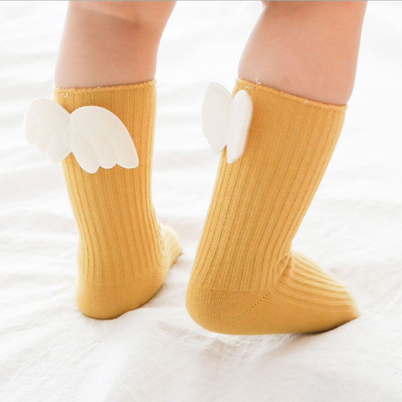 Toddler Knee-High Socks with Angel Wings