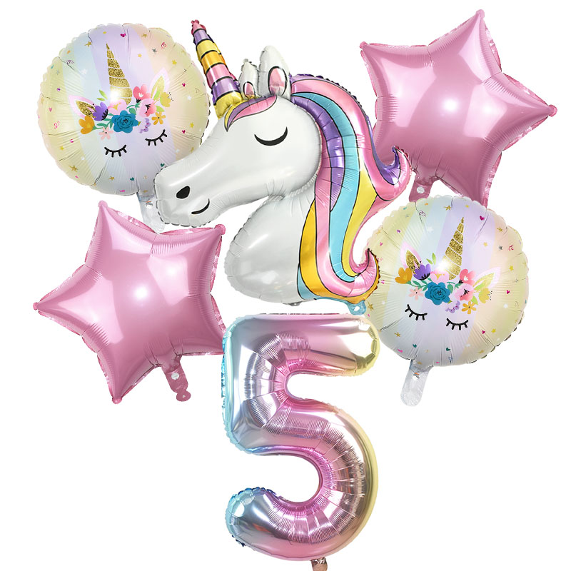 rainbow unicorn ballon for party decoration